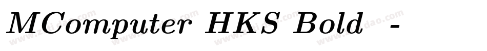 MComputer HKS Bold手机版字体转换